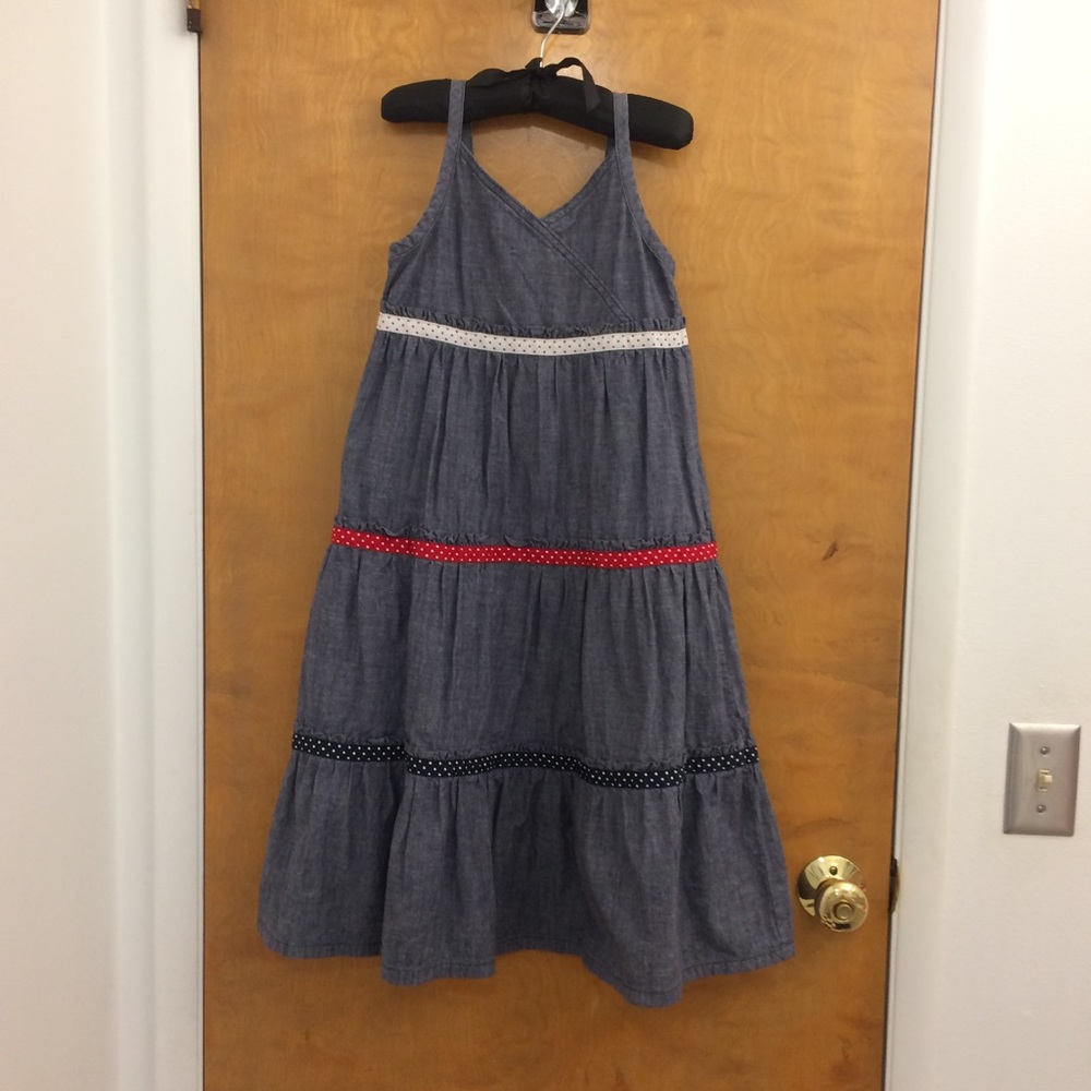 🌊 Girls Chambray Ruffle Dress 🌊